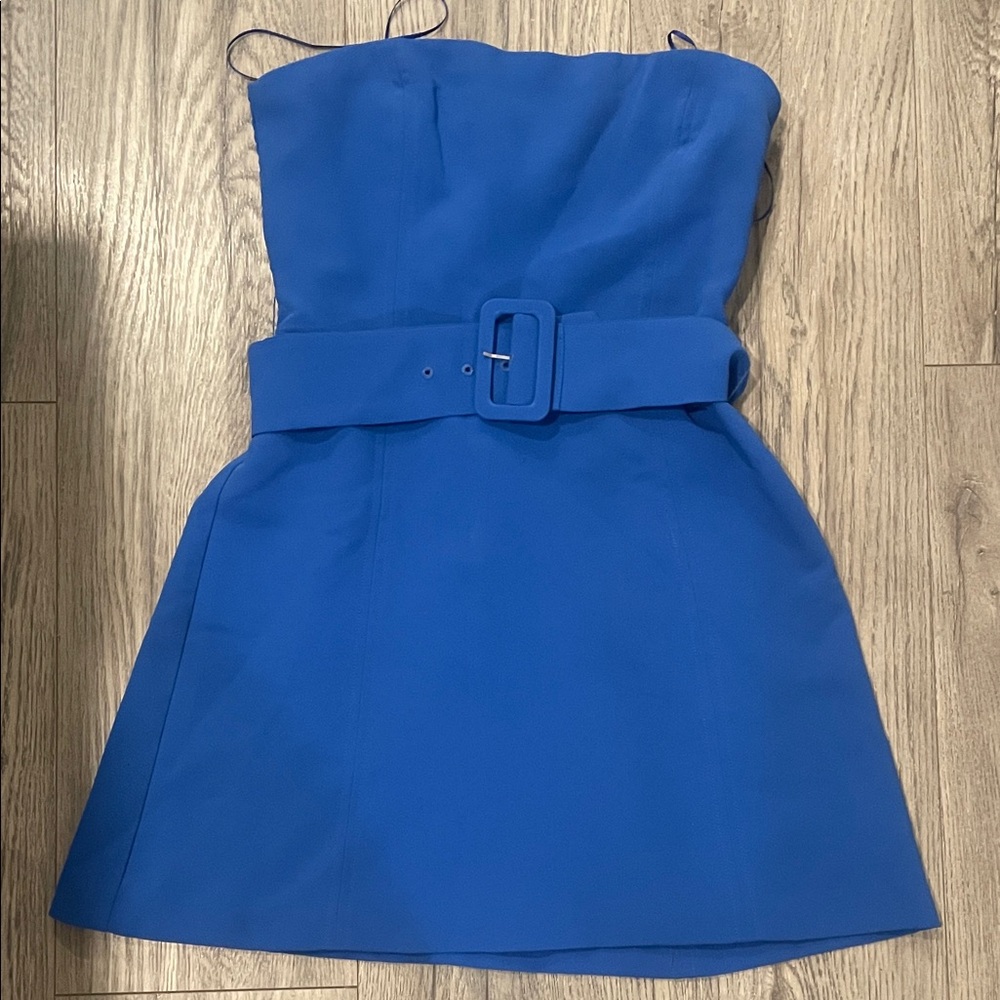 Amanda Uprichard Strapless Royal Blue Dress